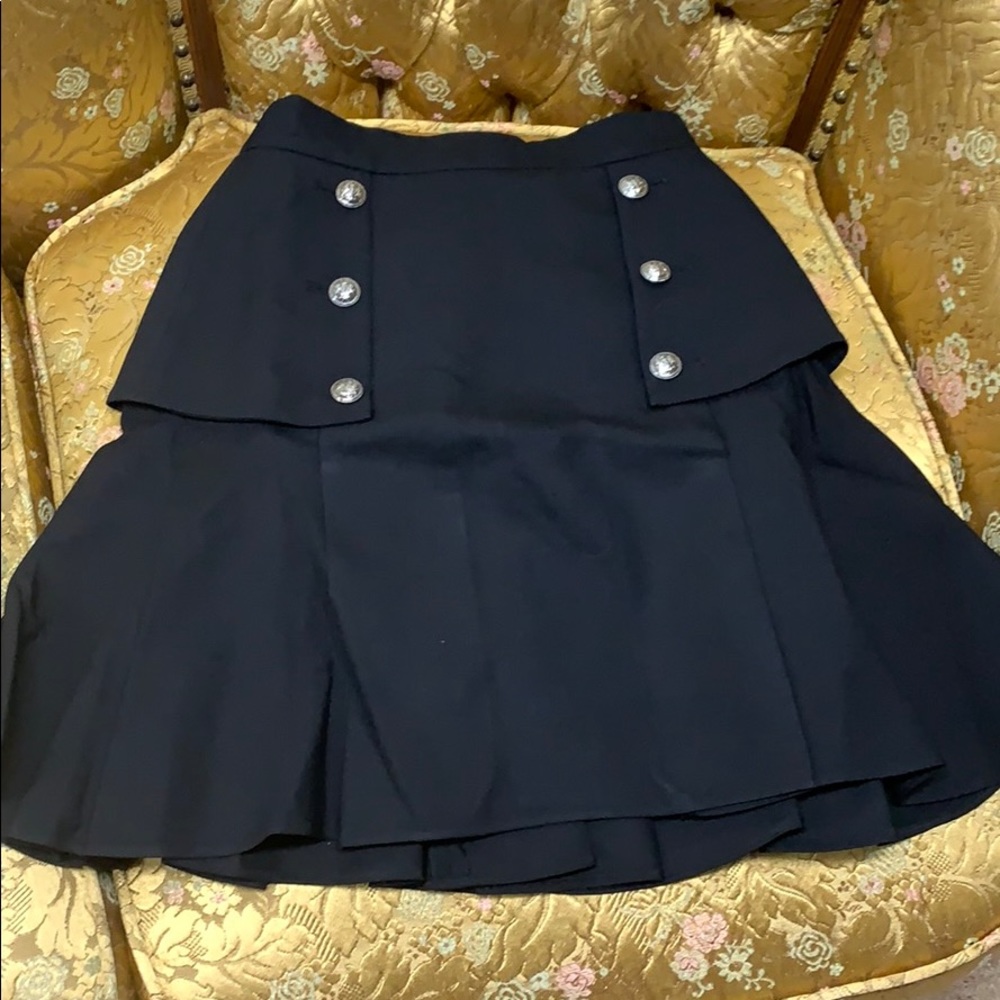 Alexander McQueen Black Pleated Skirt